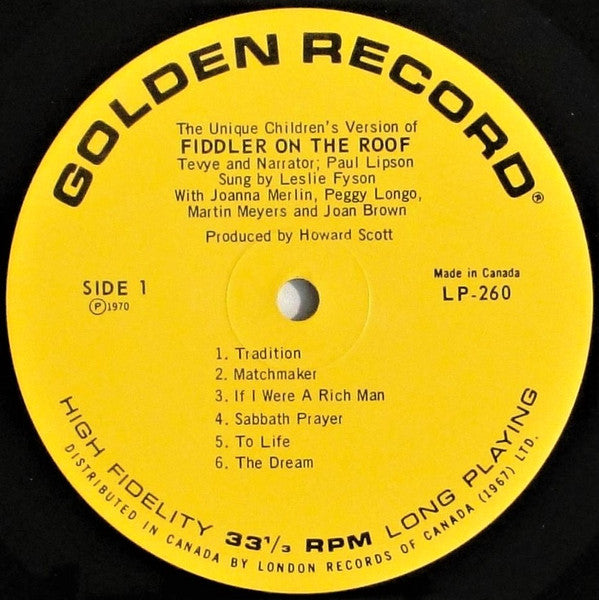 Golden Orchestra And Chorus - The Unique Children's Version Of Fiddler On The Roof -