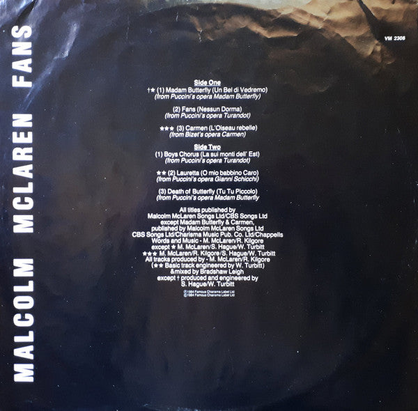 Malcolm McLaren - Fans Vinyl Record