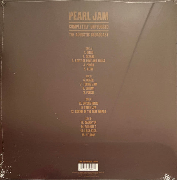 Pearl Jam - Completely Unplugged - The Acoustic Broadcast Vinyl Record