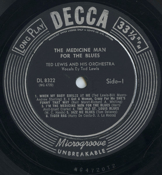Ted Lewis And His Orchestra - The Medicine Man For The Blues - 1956