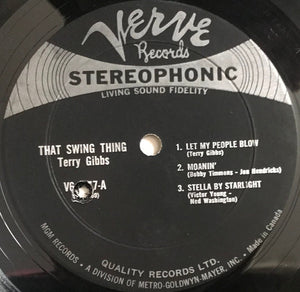 Terry Gibbs Quartet - That Swing Thing! Vinyl Record