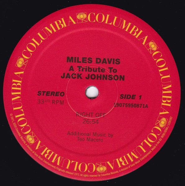 Miles Davis - A Tribute To Jack Johnson - 2020