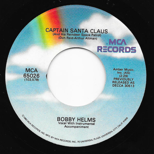 Bobby Helms - Jingle Bell Rock / Captain Santa Claus (And His Reindeer Space Patrol) -