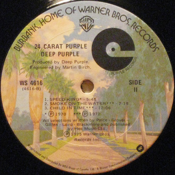 Deep Purple - 24 Carat Purple Vinyl Record