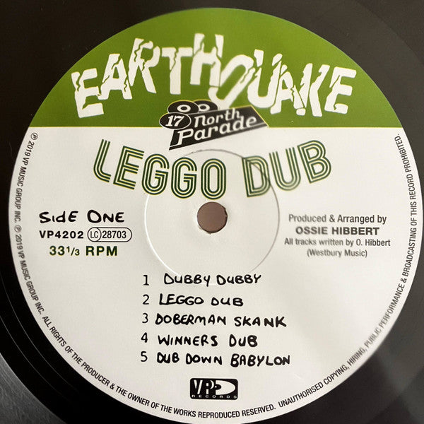 Ossie All Stars - Leggo Dub Vinyl Record