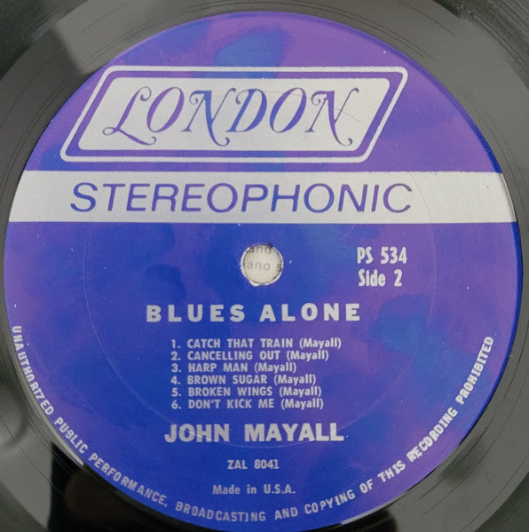 John Mayall - The Blues Alone Vinyl Record