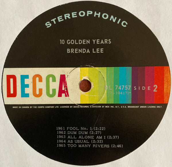 Brenda Lee - 10 Golden Years