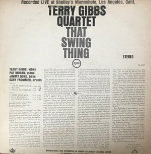 Terry Gibbs Quartet - That Swing Thing! Vinyl Record