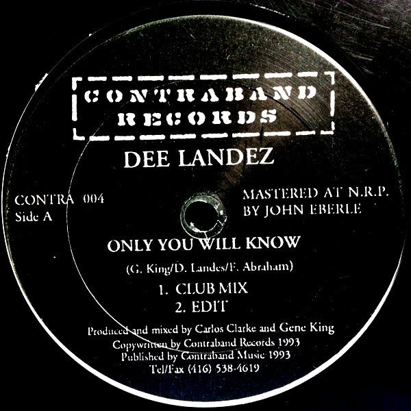 Dee Landez - Only You Will Know