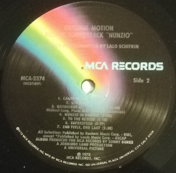 Lalo Schifrin - Nunzio (Original Motion Picture Soundtrack) - 1978