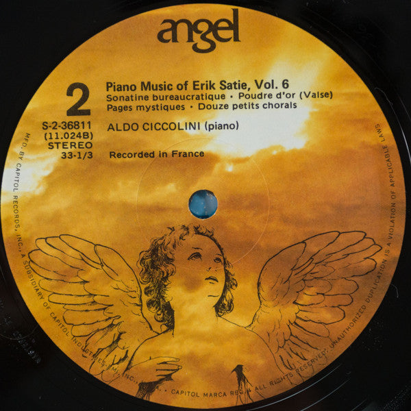 Erik Satie - Piano Music Of Erik Satie Vol. 6 Vinyl Record