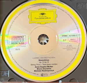 Ludwig van Beethoven, Anne-Sophie Mutter, Bruno Giuranna, Mstislav Rostropovich - Die Streichtrios = The String Trios = Les Trios Pour Cordes (CD) - 1989