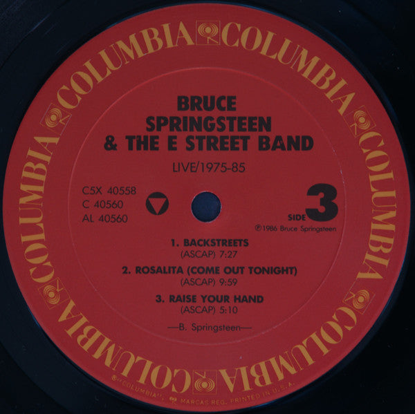 Bruce Springsteen & The E-Street Band - Live / 1975-85 - 1986