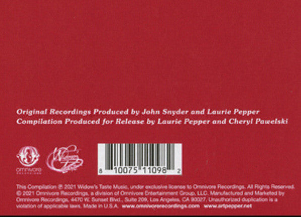 Art Pepper - Promise Kept: The Complete Artists House Recordings