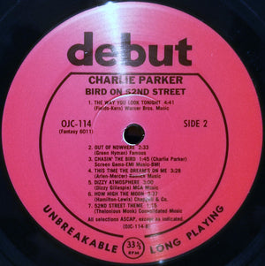 Charlie Parker - Bird On 52nd St. Vinyl Record