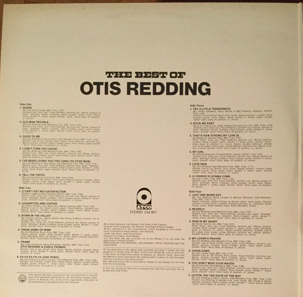 Otis Redding - The Best Of Otis Redding - 1972