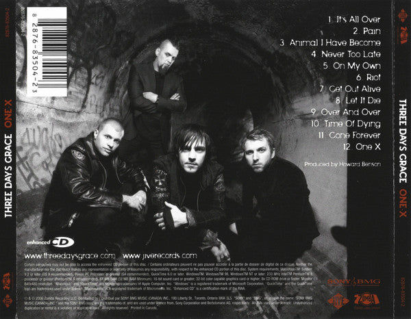 Three Days Grace - One-X (CD) - 2006