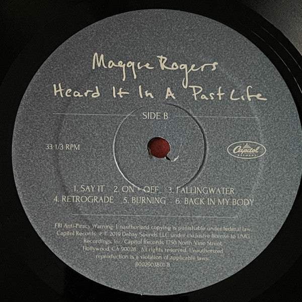 Maggie Rogers - Heard It In A Past Life - 2019