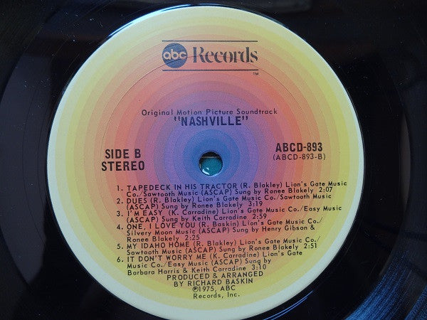 Various - Nashville - Original Motion Picture Soundtrack Vinyl Record