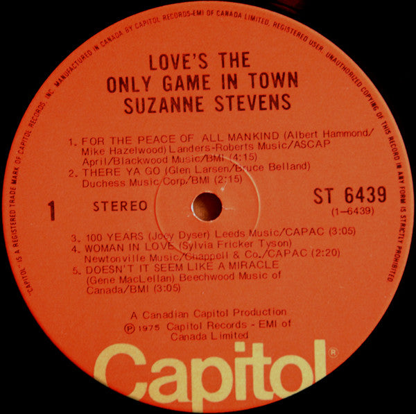 Suzanne Stevens - Love's The Only Game In Town - 1975