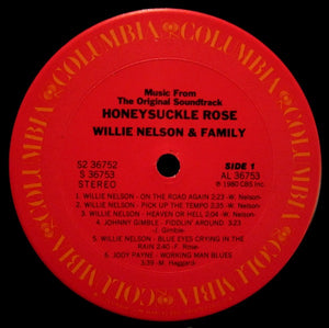 Willie Nelson & Family - Honeysuckle Rose (Music From The Original Soundtrack) Vinyl Record