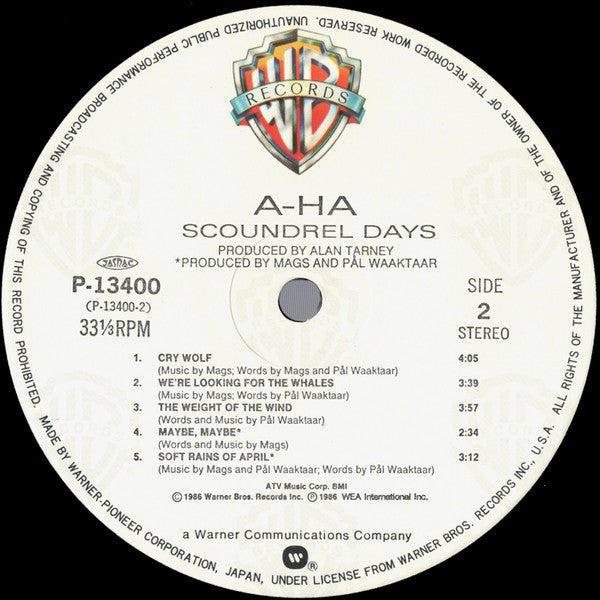 a-ha - Scoundrel Days