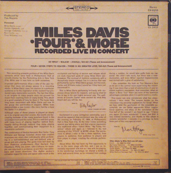 Miles Davis - 'Four' & More - Recorded Live In Concert - 1966