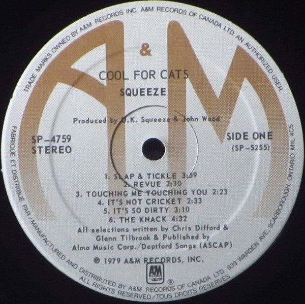 Squeeze - Cool For Cats - 1979