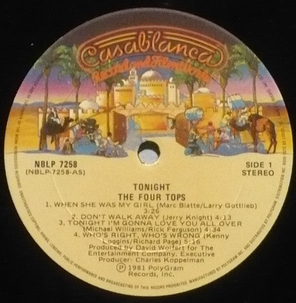 Four Tops - Tonight!