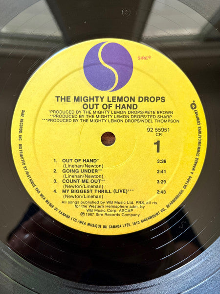The Mighty Lemon Drops - Out Of Hand