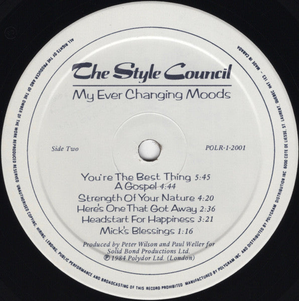 Style Council, The - My Ever Changing Moods - 1984