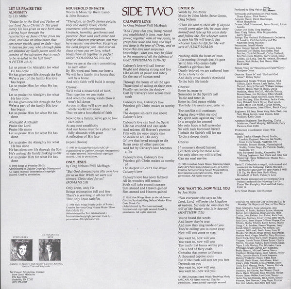 Steve Green - For God And God Alone - 1986