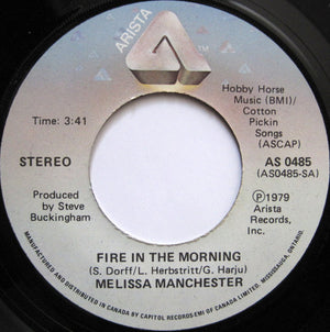 Melissa Manchester - Fire In The Morning / Lights Of Dawn - 1979