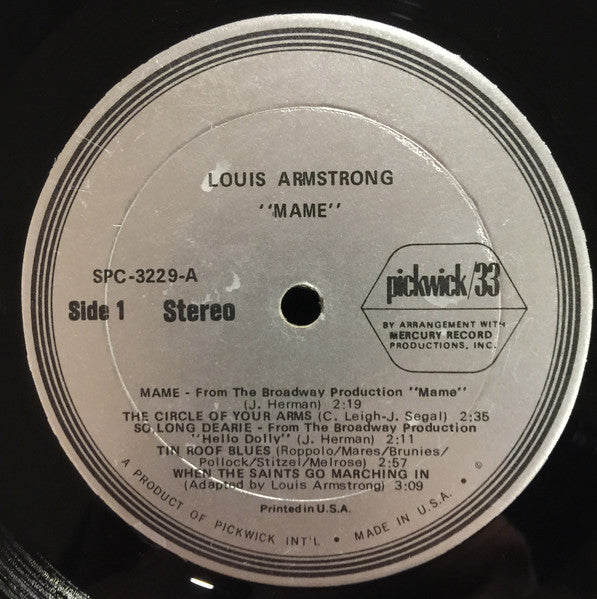 Louis Armstrong - Mame Vinyl Record