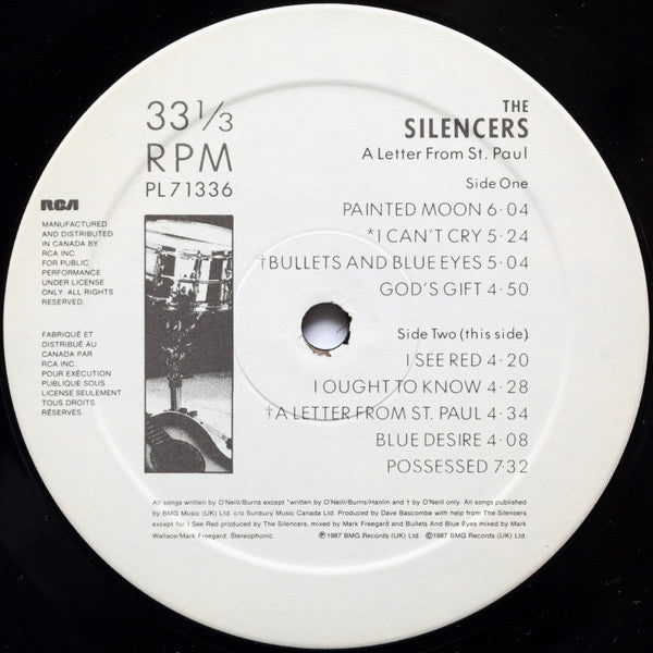 Silencers, The - A Letter From St. Paul - 1987