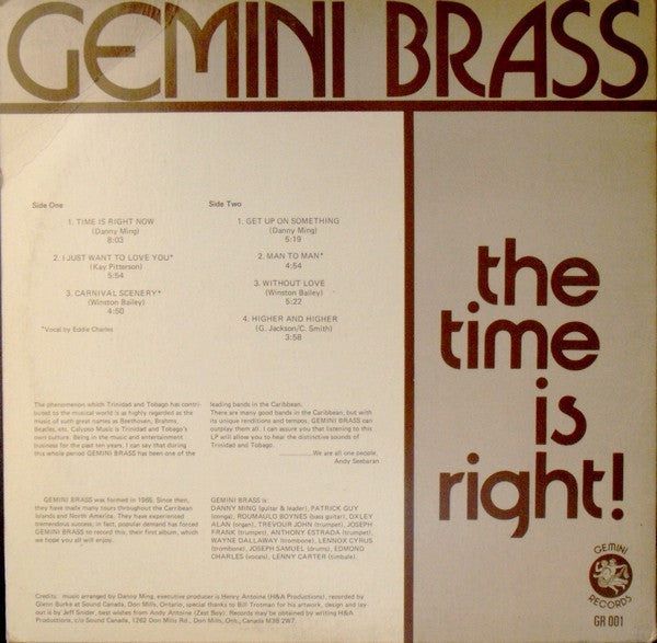 Gemini Brass - The Time Is Right