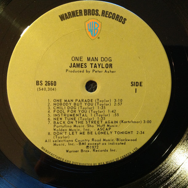 James Taylor  - One Man Dog Vinyl Record