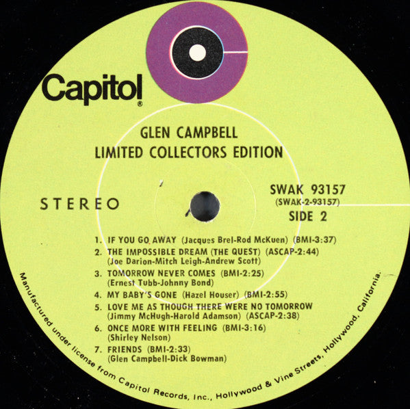 Glen Campbell - Limited Collector's Edition - 1970