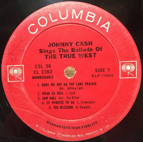 Johnny Cash - Johnny Cash Sings The Ballads Of The True West