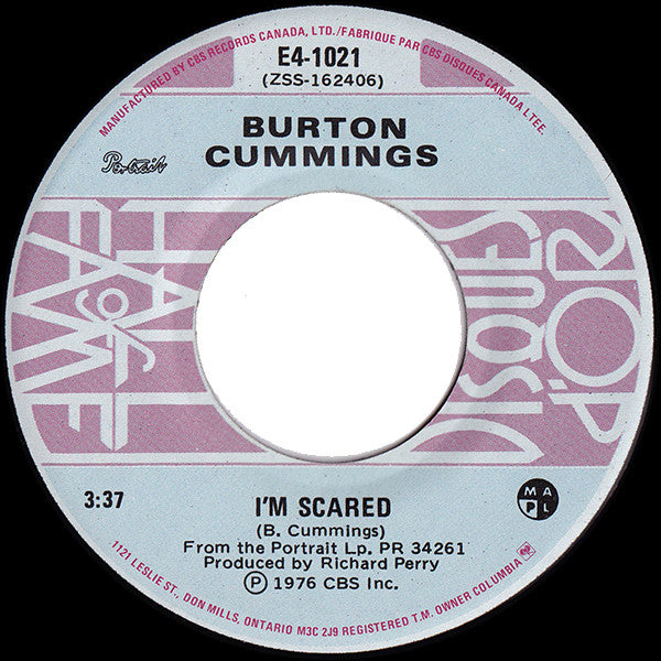 Burton Cummings - I'm Scared / My Own Way To Rock -
