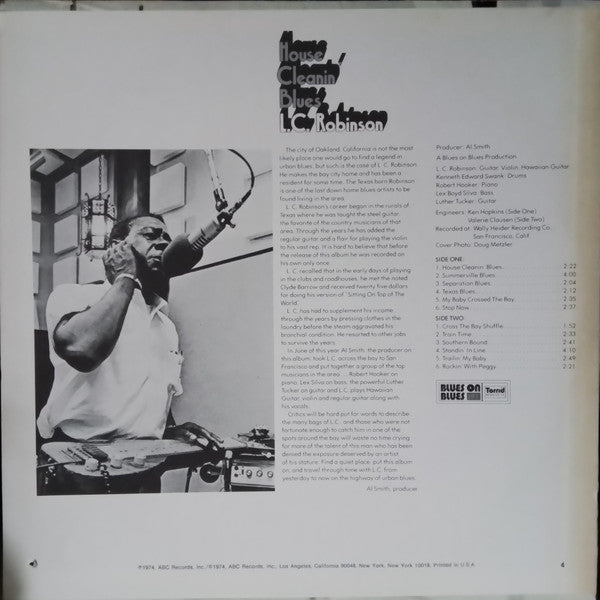 L.C. Robinson - House Cleanin' Blues - 1974