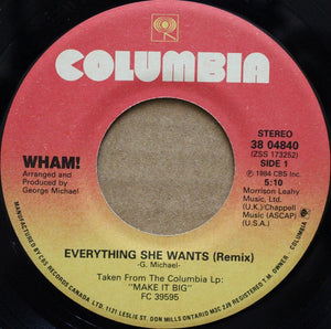 Wham! - Everything She Wants (Remix) Vinyl Record