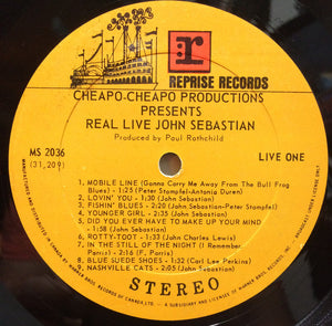 John Sebastian - Cheapo-Cheapo Productions Presents Real Live - 1971