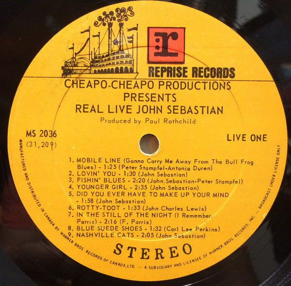 John Sebastian - Cheapo-Cheapo Productions Presents Real Live - 1971