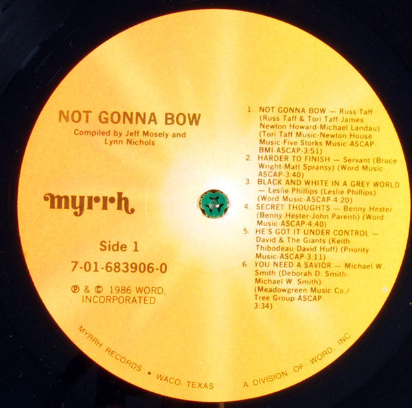Various - Not Gonna Bow - 1986