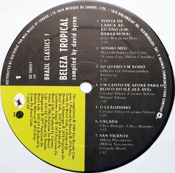 Various - Brazil Classics 1 - Beleza Tropical - 1989