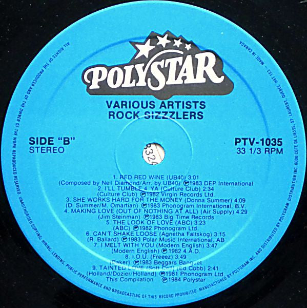 Various - Rock Sizzzlers - 1984