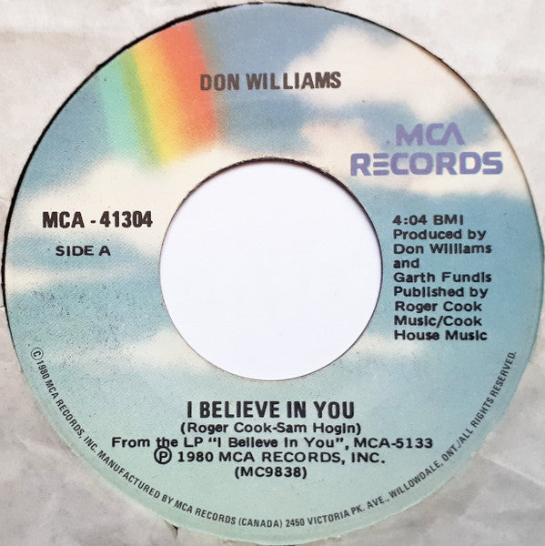 Don Williams  - I Believe In You Vinyl Record