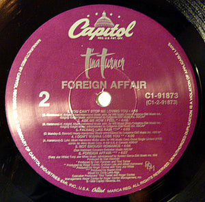 Tina Turner - Foreign Affair Vinyl Record