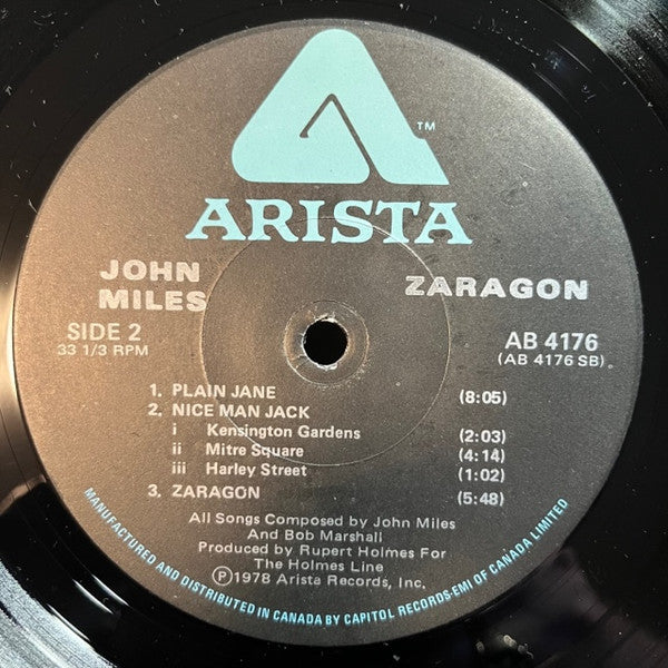 John Miles - Zaragon Vinyl Record